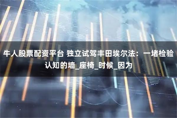 牛人股票配资平台 独立试驾丰田埃尔法：一堵检验认知的墙_座椅_时候_因为